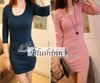 BASIC BODYCON LS DRESS